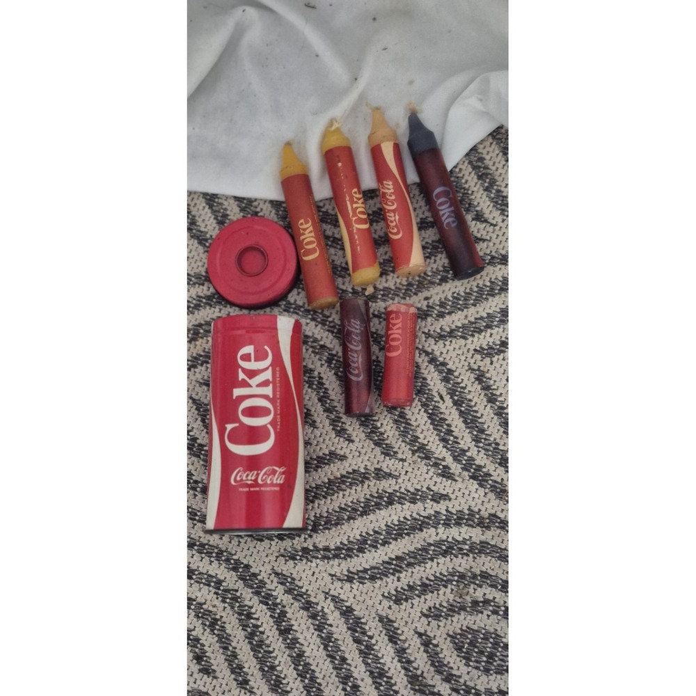 Vintage‎ Coca-Cola Red Tin Candle Set  | Hong Kong Coke Advertising Colle
